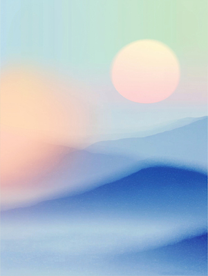 JPG 바다 컬러 하늘색 일러스트 자연 하늘 산 한옥 풍경 평화 일몰 분위기 부드러움 화사함 감성 조화 뷰티풀 경관 국내일러스트 AI일러스트 AI콘텐츠 한국전통 컨셉 고건축 파란색 노을 감각 생태계 파일형식