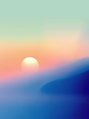 JPG 컬러 일러스트 자연 하늘 산 한옥 풍경 태양 평화 촬영 고요 황혼 일몰 안개 분위기 지평선 윤곽 뷰티풀 산맥 국내일러스트 AI일러스트 AI콘텐츠 자연요소 한국전통 컨셉 고건축 날씨 노을 생태계 파일형식