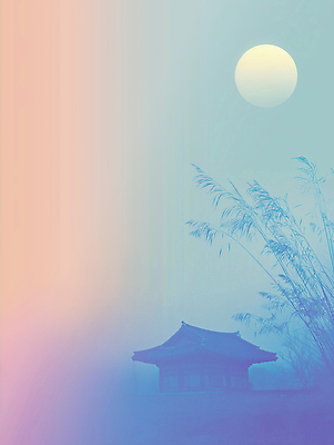 JPG 전통 감정 일러스트 자연 아침 한옥 한국 풍경 빛 햇빛 일출 고요 안개 신비 조화 뷰티풀 색감 풍경화 국내일러스트 AI일러스트 AI콘텐츠 주간 한국전통 아시아 컨셉 고건축 날씨 태양 노을 그림 생태계 파일형식