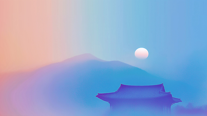 JPG 구름 전통 건축물 실루엣 컬러 일러스트 자연 하늘 조명 산 한옥 풍경 태양 평화 고요 일몰 체험 혼합 저녁 지역 뷰티풀 국내일러스트 AI일러스트 AI콘텐츠 자연요소 한국전통 건축 컨셉 고건축 촬영기법 노을 야간 생태계 파일형식