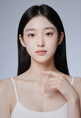 JPG 편집이미지 포즈 백그라운드 손가락 미소 매력적 뷰티풀 의료성형뷰티 편집실사 AI인물포토 AI콘텐츠 손 컨셉 표정 CG 파일형식 AI포토