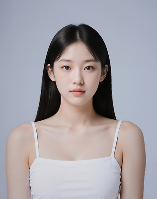 JPG 편집이미지 긴머리 헤어스타일 여자 패션 표정 앞모습 뷰티 집중 피부 초상화 뷰티풀 의료성형뷰티 편집실사 AI인물포토 AI콘텐츠 뷰포인트 컨셉 사람 신체부위 CG 그림 파일형식 AI포토