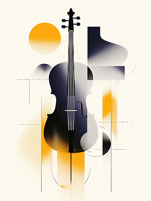 JPG 모양 디자인 문화 예술 악기 음악 컬러 백그라운드 일러스트 형상 피아노 바이올린 작품 감성 기하학 조화 창의성 세련 국내일러스트 AI일러스트 AI콘텐츠 컨셉 무늬 현악기 문화예술 미술 건반악기 파일형식