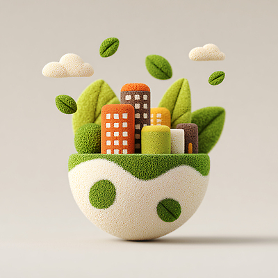 JPG 식물 편집이미지 디자인 예술 자연 건물 초록색 조형물 환경 미니어처 도시 모던 조화 창작 편집3D AI컴퓨터그래픽 AI콘텐츠 건축물 컬러 미술 3D 모형 생태계 파일형식