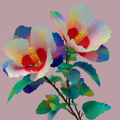 JPG 식물 편집이미지 디자인 꽃 컬러 잎 자연 생명 풍경 정원 그림 무궁화 조화 뷰티풀 이미지편집 AI컴퓨터그래픽 AI콘텐츠 생태계 파일형식