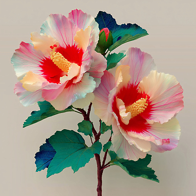 JPG 편집이미지 디자인 꽃 꽃다발 잎 자연 실내 장식 빨간색 흰색 원예 조경 무궁화 조화 뷰티풀 이미지편집 AI컴퓨터그래픽 AI콘텐츠 식물 컬러 취미 내부 생태계 파일형식