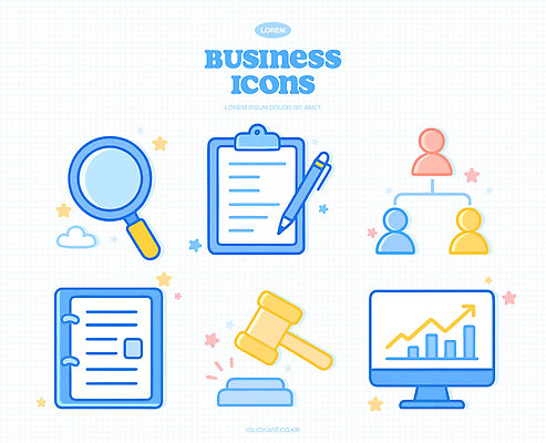 아이콘 디자인 컬러 비즈니스 회의 협력 그래픽 성장 업무 분석 검사_조사 문서 서류판 Clipboard 2D아이콘 AI파일 컨셉 사무용품 작업 파일형식 벡터