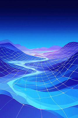 JPG 디자인 예술 선 백그라운드 곡선 일러스트 자연 하늘 추상 산 기술 풍경 그래픽 물 파란색 평화 디지털 밤 격자 물길 뷰티풀 국내일러스트 AI일러스트 AI콘텐츠 자연요소 길 컬러 컨셉 무늬 견과류 생태계 파일형식