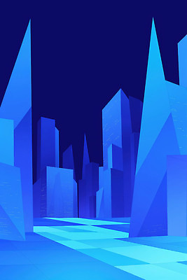 JPG 모양 디자인 예술 컬러 백그라운드 일러스트 추상 조명 형상 풍경 건물 그래픽 파란색 공간 도시 구출 차가움 높이 모던 국내일러스트 AI일러스트 AI콘텐츠 건축물 무늬 도움 파일형식