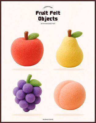 PSD 편집이미지 디자인 과일 포도 장식 인테리어 사과 공예 오브젝트 질감 복숭아 수공예 색감 펠트 선박 편집3D 수상교통 취미 3D 파일형식 천_직물