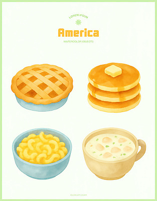 PSD 그릇 음식 일러스트 재료 디저트 수채화 치즈 따뜻함 요리 식사 달콤 아침식사 수프 크림 그림 파이 팬케이크 마카로니 국내일러스트 식기 빵 유제품 케이크 맛 파스타면 파일형식