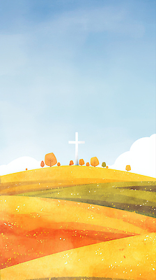 JPG 나무 구름 컬러 십자가 일러스트 자연 하늘 따뜻함 풍경 잔디 태양 크리스마스트리 농장 평화 가을 황금 숲 언덕 명상 뷰티풀 국내일러스트 AI일러스트 AI콘텐츠 자연요소 식물 계절 컨셉 크리스마스 농업 생태계 파일형식
