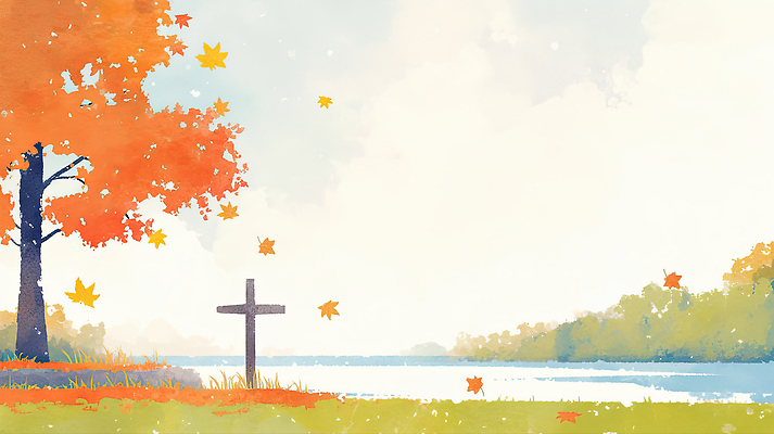 JPG 나무 십자가 잎 일러스트 자연 하늘 바람 풍경 빨간색 물 강 평화 고요 가을 드로잉 눈부심 색채 싱그러움 풍요 국내일러스트 AI일러스트 AI콘텐츠 자연요소 식물 계절 컬러 컨셉 날씨 미술 생태계 파일형식