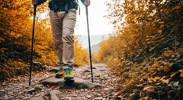 JPG 편집이미지 줄기 단풍 모션 자연 풍경 취미 걷기 등산 트래킹 하이킹 탐험 가을 막대기 등산화 산길 의료성형뷰티 편집실사 AI인물포토 AI콘텐츠 식물 계절 길 신발 잎 레저 CG 생태계 등산용품 파일형식 AI포토