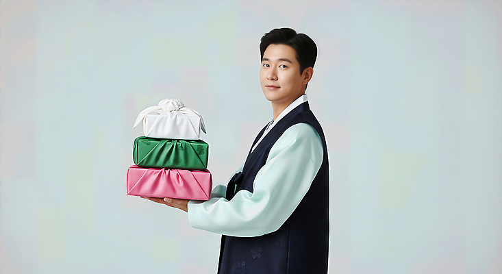 JPG 편집이미지 전통 시선 기념일 남자 문화 분홍색 컬러 포장 선물 초록색 카메라 추석 흰색 표현 한복 의료성형뷰티 편집실사 AI인물포토 AI콘텐츠 한국전통 명절 사람 이벤트 전자제품 전통의상 CG 파일형식 AI포토