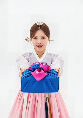 JPG 편집이미지 전통 손 옷 여자 기념일 문화 모션 한국 선물 추석 축제 전통의상 한복 보따리 뷰티풀 의료성형뷰티 편집실사 AI인물포토 AI콘텐츠 한국전통 명절 아시아 사람 이벤트 신체부위 CG 파일형식 AI포토