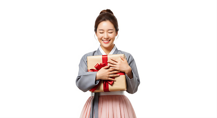 JPG 편집이미지 전통 여자 명절 행복 문화 컬러 프로포즈 한국 선물포장 선물 추석 기쁨 축하 전통의상 한복 의료성형뷰티 편집실사 AI인물포토 AI콘텐츠 한국전통 기념일 감정 아시아 컨셉 포장 사람 CG 파일형식 AI포토