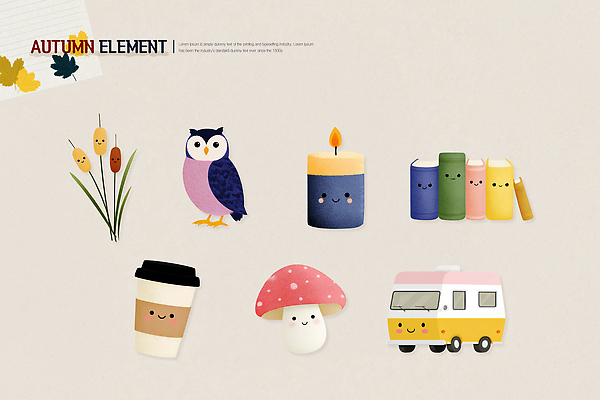 PSD 동물 캐릭터 디자인 커피 예술 일러스트 자연 따뜻함 풍경 책 귀여움 버섯 가을 오브젝트 부엉이 향초 캠핑카 색감 창의성 국내일러스트 계절 음료 컨셉 초 자동차 조류 생태계 파일형식