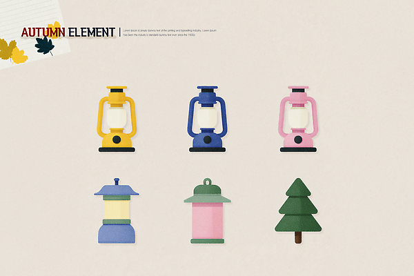 PSD 나무 디자인 컬러 일러스트 장식 인테리어 공간 가을 램프 분위기 편안함 오브젝트 그림 감성 조화 국내일러스트 식물 계절 컨셉 조명 감각 파일형식