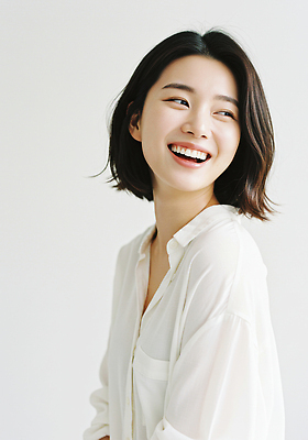 JPG 편집이미지 여자 패션 행복 감정 얼굴 조명 미소 웃음 청춘 촬영 편안함 의료성형뷰티 스타일 편집실사 AI인물포토 AI콘텐츠 컨셉 표정 사람 신체부위 감각 CG 파일형식 AI포토