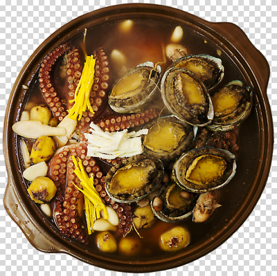 편집이미지 요리 해변 전통음식 해물요리 맛 해산물 문어 전복 국물 PNG 남해군 해물찜 전통 음식 바다 컨셉 어패류 연체동물 수중동물 경상남도 찜 파일형식