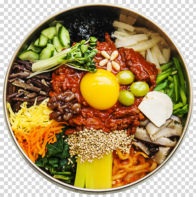 편집이미지 한식 음식 채소 재료 밥 요리 계란 전통음식 고추장 아침식사 비빔밥 건강식 PNG 참기름 전통 알 식사 양념 기름_음식 파일형식