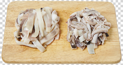 편집이미지 식재료 요리 해변 해물요리 신선 해산물 오징어 슬라이스 PNG 나무도마 식사준비 음식 바다 연체동물 도마 목재 수중동물 준비 파일형식