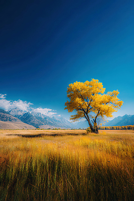 JPG 편집이미지 단풍 자연 하늘 풍경 잔디 초원 파란색 햇빛 노란색 고요 금색 가을 소나무 산맥 편집실사 AI포토 나무 식물 계절 컬러 잎 산 태양 CG 생태계 파일형식 AI콘텐츠