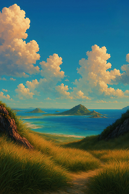JPG 구름 편집 편집이미지 길 바다 섬 여행 자연 하늘 풍경 초원 해변 평화 뷰티풀 편집실사 AI포토 자연요소 컨셉 CG 생태계 파일형식 AI콘텐츠