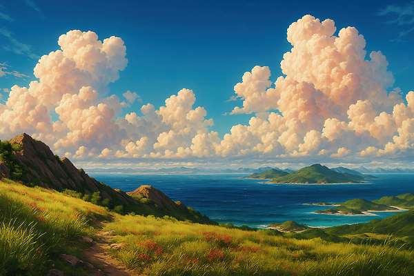 JPG 구름 편집 편집이미지 여행 자연 하늘 풍경 초원 해변 일상 여름 햇빛 산책 안식처 편집실사 AI포토 자연요소 계절 바다 휴식 라이프 태양 CG 생태계 파일형식 AI콘텐츠