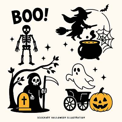 캐릭터 옷 일러스트 호박 해골 사탕 장식 축제 할로윈 분위기 유령 밤 신비 즐거움 마녀 공포 마법 테마 국내일러스트 AI파일 감정 컨셉 채소 디저트 뼈 견과류 파일형식 벡터