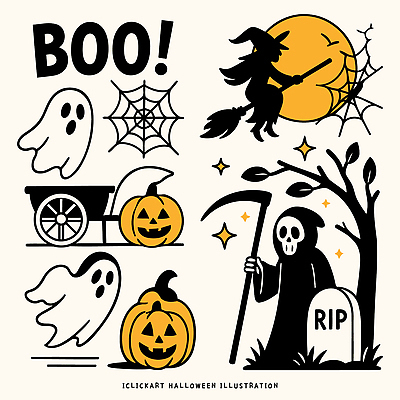 디자인 컬러 일러스트 호박 장식 세트 축제 웹 놀람 할로윈 무덤 유령 밤 크기 즐거움 마녀 스컹크 코스프레 국내일러스트 AI파일 감정 인터넷 채소 표정 견과류 파일형식 벡터