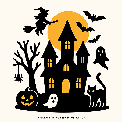 나무 컬러 일러스트 호박 검은색 축제 고양이 할로윈 성 벌레 유령 신비 빗자루 그림 마녀 공포 장면 박쥐 국내일러스트 AI파일 식물 건축물 곤충 컨셉 채소 포유류 반려동물 청소도구 파일형식 벡터