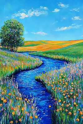 JPG 나무 구름 꽃 컬러 일러스트 자연 풍경 초원 여름 강 평화 일몰 들꽃 흐름 시골 조화 뷰티풀 풍경화 국내일러스트 AI일러스트 AI콘텐츠 자연요소 식물 계절 컨셉 노을 그림 생태계 파일형식