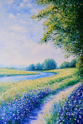 JPG 나무 구름 꽃 예술 일러스트 자연 하늘 수채화 풍경 초원 여름 강 평화 산책로 그림 뷰티풀 색감 동심 국내일러스트 AI일러스트 AI콘텐츠 자연요소 식물 계절 길 컨셉 생태계 파일형식