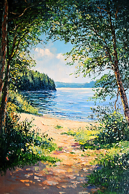 JPG 나무 여유 일러스트 자연 하늘 풍경 물 여름 빛 강 반사 정원 산책 하이킹 숲 땅 흰구름 휴식처 국내일러스트 AI일러스트 AI콘텐츠 자연요소 식물 계절 감정 레저 휴식 생태계 파일형식 구름_자연