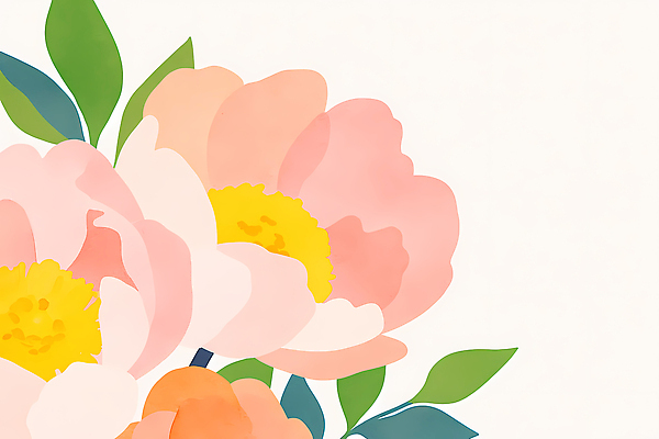 JPG 모양 디자인 꽃잎 꽃 컬러 잎 일러스트 자연 생명 수채화 창조 풍경 장식 봄 표현 그림 화사함 조화 뷰티풀 스타일 국내일러스트 AI일러스트 AI콘텐츠 식물 계절 컨셉 생태계 파일형식