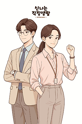 커플 패션 포즈 일러스트 협력 직장 미소 사무실 환경 업무 작업 자신감 사회 목표 소통 긍정적 의욕 국내일러스트 AI파일 감정 컨셉 회사 비즈니스 관계 표정 공동체 파일형식 벡터