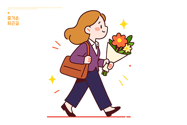 캐릭터 여자 꽃 행복 감정 길 컬러 꽃다발 백그라운드 이동 일러스트 자연 주택 표정 일상 사무실 걷기 즐거움 오후 스타일 국내일러스트 AI파일 식물 컨셉 비즈니스 모션 사람 건물 라이프 생태계 파일형식 벡터