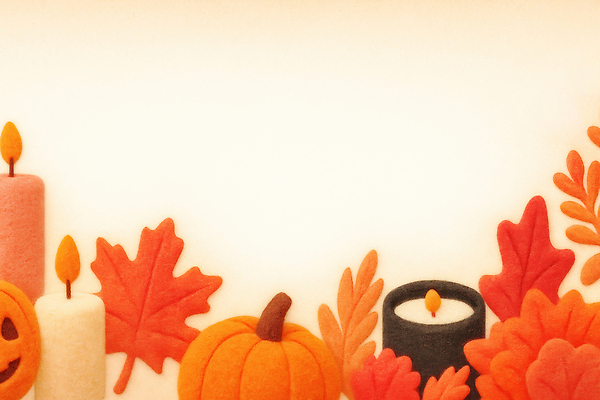 JPG 편집이미지 디자인 컬러 단풍 촛불 호박 장식 빨간색 축제 주황색 할로윈 가을 분위기 오브젝트 조합 창작 이미지편집 AI컴퓨터그래픽 AI콘텐츠 계절 컨셉 잎 채소 초 파일형식