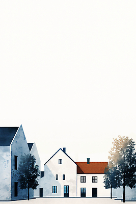 JPG 나무 디자인 건축 일러스트 자연 하늘 주택 일상 생활 평화 도시 조화 지역사회 국내일러스트 AI일러스트 AI콘텐츠 식물 컨셉 건물 라이프 생태계 파일형식