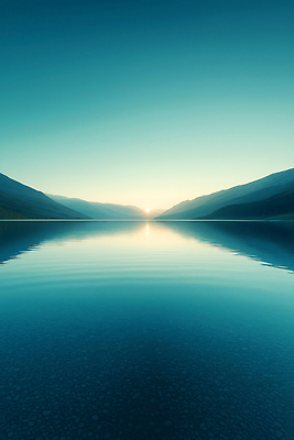 JPG 편집이미지 호수 컬러 자연 하늘 아침 산 풍경 물 빛 반사 평화 일출 조용 뷰티풀 편집실사 AI포토 AI콘텐츠 주간 자연요소 컨셉 노을 CG 생태계 파일형식