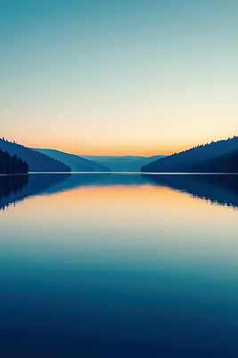 JPG 나무 편집이미지 호수 컬러 여행 자연 하늘 산 풍경 물 반사 평화 노을 고요 저녁 편집실사 AI포토 AI콘텐츠 자연요소 식물 컨셉 야간 CG 생태계 파일형식