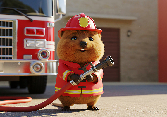 JPG 동물 편집이미지 옷 자동차 웃음 귀여움 대기 자신감 구출 소방관 소방 다람쥐 소방차 구급 물호스 N잡러 MZ세대 이미지편집 AI컴퓨터그래픽 AI콘텐츠 감정 육상교통 컨셉 비즈니스 표정 도움 설치류 구조원 호스 세대 파일형식