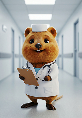 JPG 동물 편집이미지 의학 청진기 병원 치료 진료 환자 의사 준비 서류판 N잡러 MZ세대 이미지편집 AI컴퓨터그래픽 AI콘텐츠 비즈니스 의료기기 사무용품 의료진 세대 파일형식