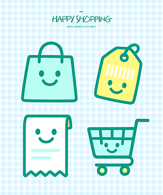 디자인 컬러 패턴 일러스트 그래픽 쇼핑 쇼핑백 귀여움 쇼핑카 오브젝트 심플 손그림 영수증 키치 국내일러스트 AI파일 컨셉 무늬 가방 금융 카트 파일형식 벡터