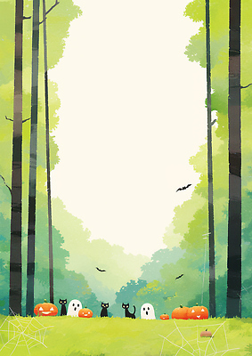 JPG 동물 캐릭터 배경화면 백그라운드 일러스트 자연 생명 호박 그래픽 평화 귀여움 축제 고양이 할로윈 가을 분위기 유령 숲속 숲 공포 국내일러스트 AI일러스트 AI콘텐츠 계절 컨셉 채소 포유류 반려동물 생태계 파일형식