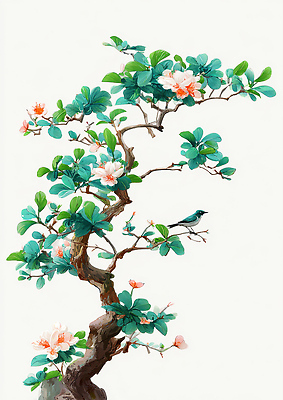 JPG 나무 식물 디자인 꽃 예술 컬러 잎 일러스트 자연 조류 생명 미술 풍경 정원 봄 표현 조화 초상화 뷰티풀 창의성 화조화 국내일러스트 AI일러스트 AI콘텐츠 동물 계절 문화예술 동양화 그림 생태계 파일형식