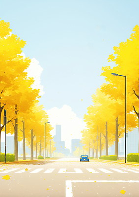 JPG 나무 도로 단풍 일러스트 자연 나뭇잎 거리 밝음 풍경 일상 햇빛 노란색 고요 운전 가을 도시 차 뷰티풀 지나가기 국내일러스트 AI일러스트 AI콘텐츠 식물 계절 길 음료 컬러 잎 교통시설 모션 라이프 태양 생태계 파일형식
