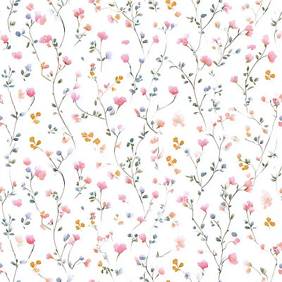 JPG 식물 디자인 꽃 컬러 백그라운드 잎 패턴 일러스트 자연 수채화 그래픽 장식 인테리어 흰색 오브젝트 그림 화사함 뷰티풀 텍스타일 스타일 국내일러스트 AI일러스트 AI콘텐츠 컨셉 무늬 공예 생태계 파일형식